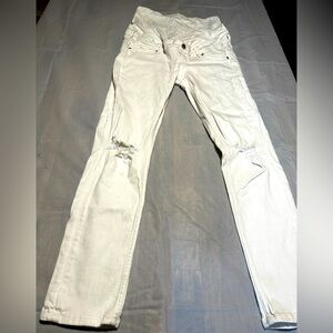 Maternity Jeans white distressed size 10 in good condition!
